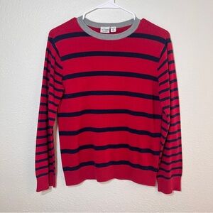 Children’s Place Y2K Striped Sweater Red Navy Preppy Skater Kids XL 14